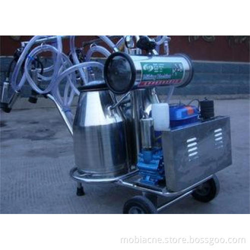Diesel Engine Double Bucket Cow Milking Machine With Electr